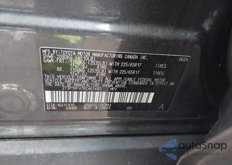 2024 Toyota Rav4 Xle z USA, uszkodzony, nr VIN 2T3P1RFV7RC461483